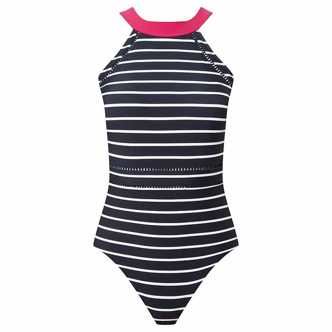 Ashleigh Womens Swimsuits - Dark Indigo Stripe