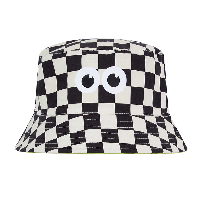 Balkhi Kids Shaun the Sheep Bucket Hat - Black White Checkerboard