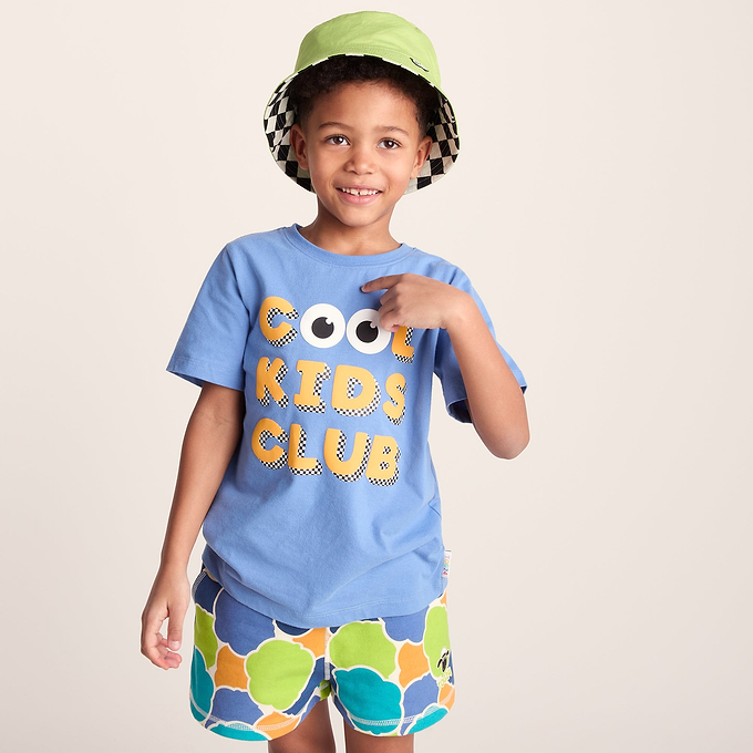 Balkhi Kids Shaun the Sheep Bucket Hat - Lime Cloud Print