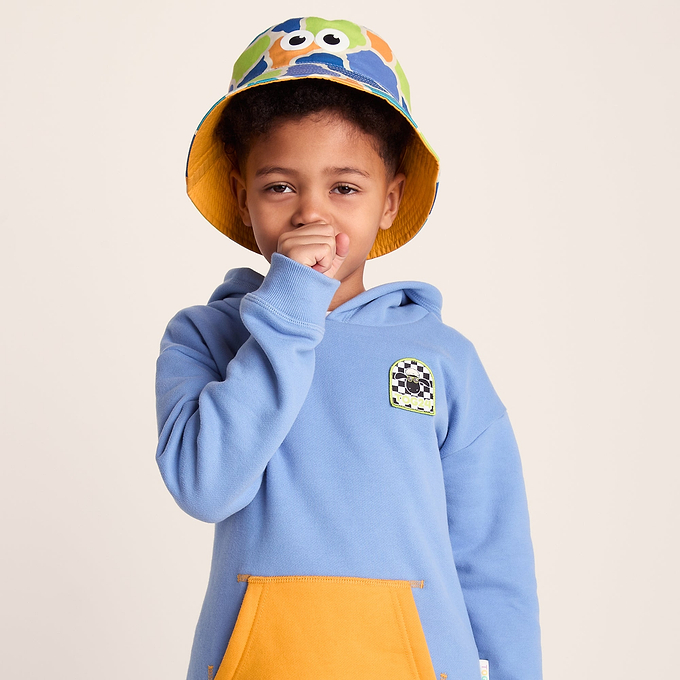Balkhi Kids Shaun the Sheep Bucket Hat - Lime Cloud Print
