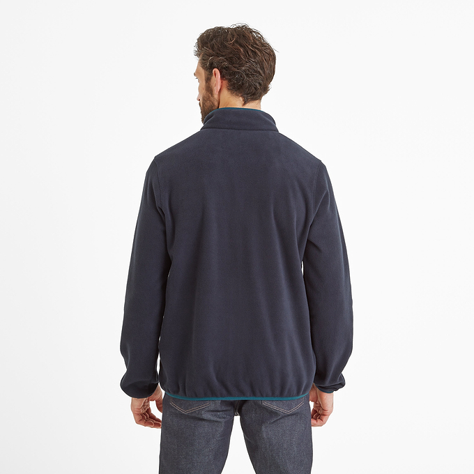 Banwell Mens Microfleece Jacket - Dark Indigo/Petrol Green