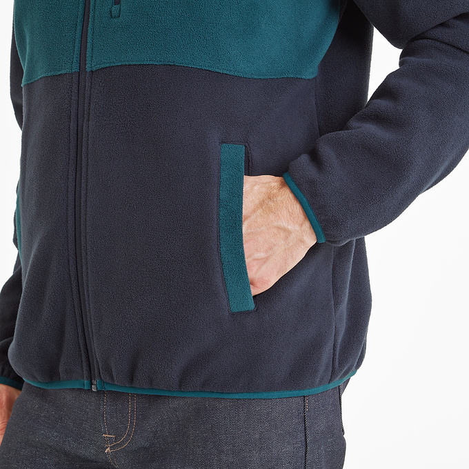 Banwell Mens Microfleece Jacket - Dark Indigo/Petrol Green