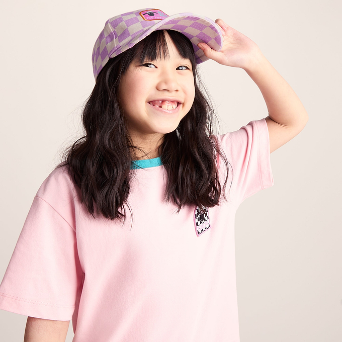 Bardoka Kids Shaun the Sheep Baseball Cap - Lilac Haze/White Checkerboard