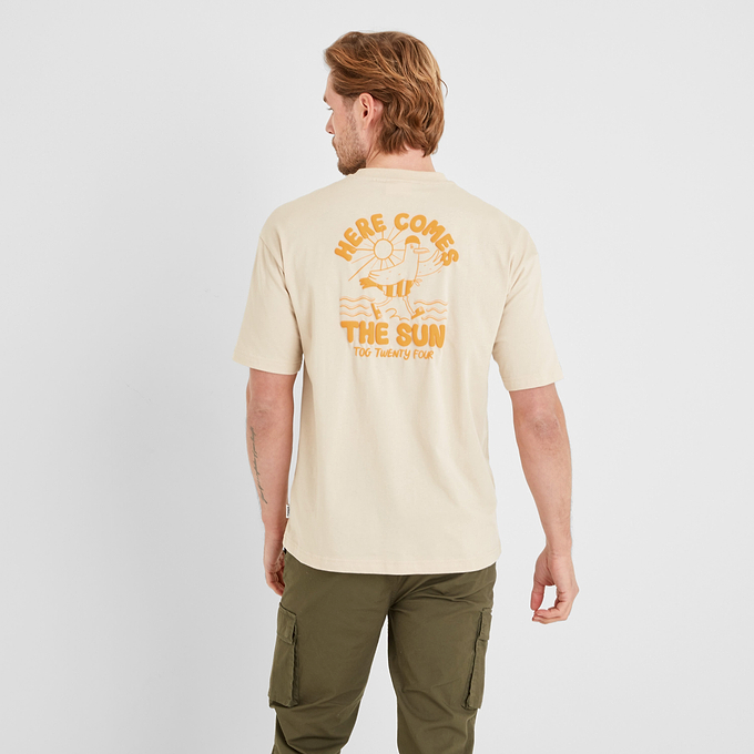 Beach Mens T-Shirt - Light Taupe
