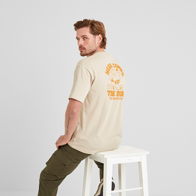 Beach Mens T-Shirt - Light Taupe