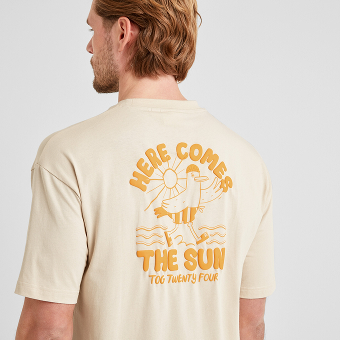 Beach Mens T-Shirt - Light Taupe