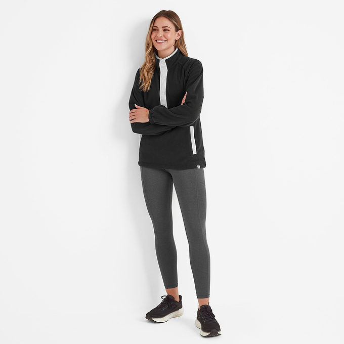 Beasly Womens Half Zip Fleece -  Black