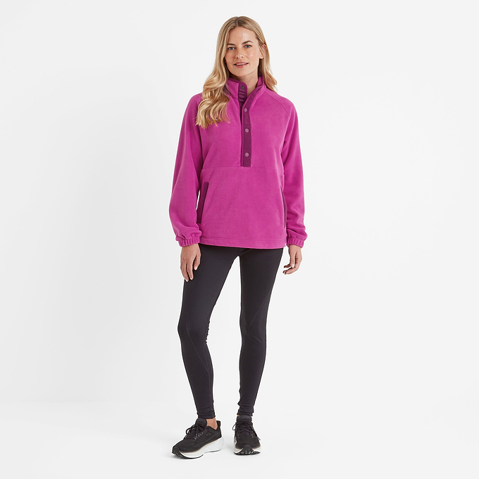 Beasly Womens Half Zip Fleece -  Fuchsia Purple