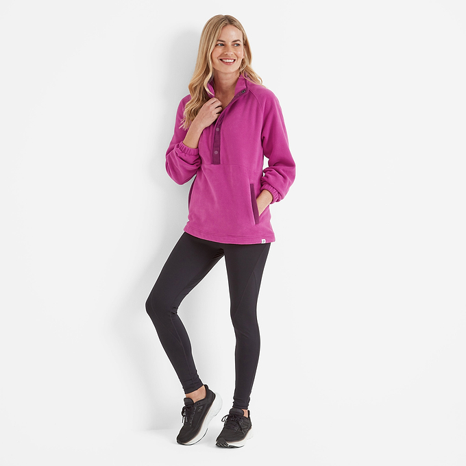 Beasly Womens Half Zip Fleece -  Fuchsia Purple