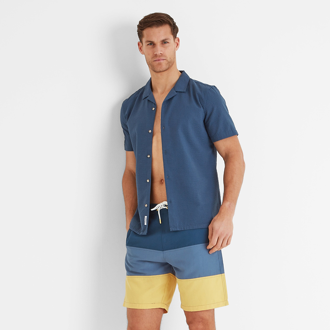 Bendon Mens Shorts - Inky Blue/Blue Dolphin/Sunflower