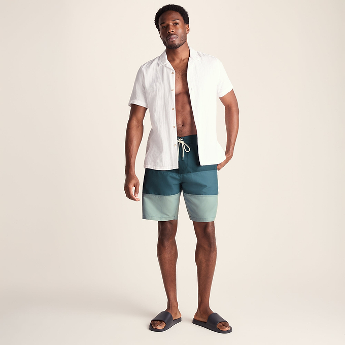 Bendon Mens Swimshorts - Deep Teal/Aegean Teal/Summer Sky