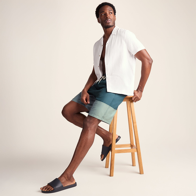 Bendon Mens Swimshorts - Deep Teal/Aegean Teal/Summer Sky