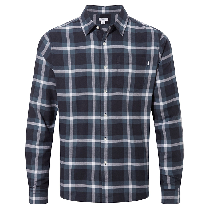 Bertram Mens Shirt Long Sleeve - Arctic Blue Check
