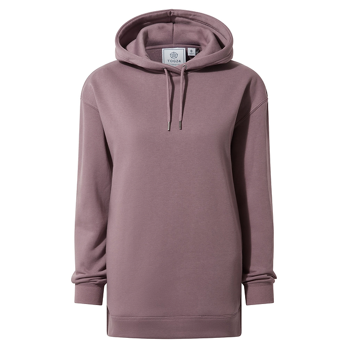 Betty Womens Longline Hoody - Mauve