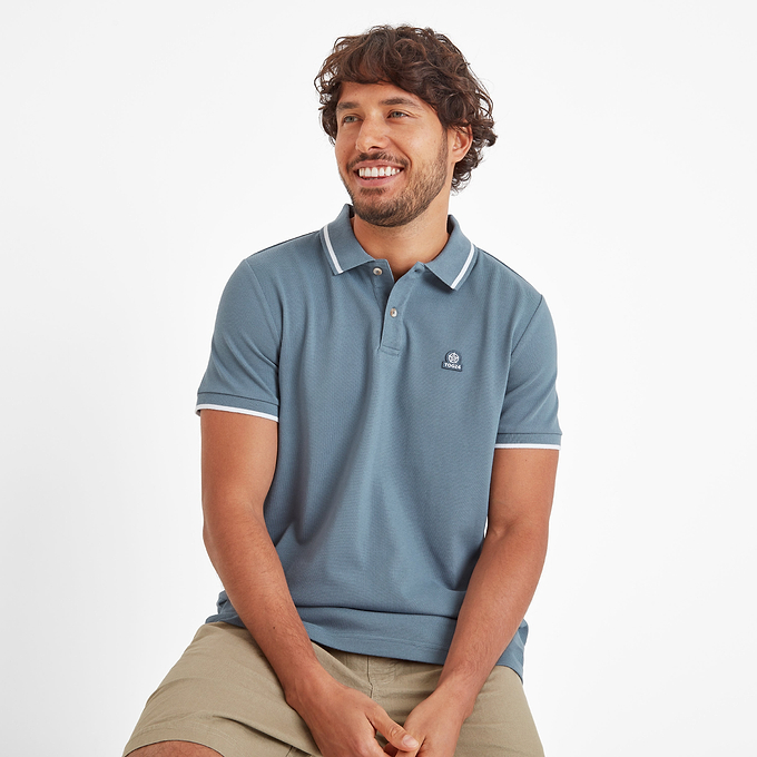 Binsoe Mens Polo Shirt - Blue Dolphin