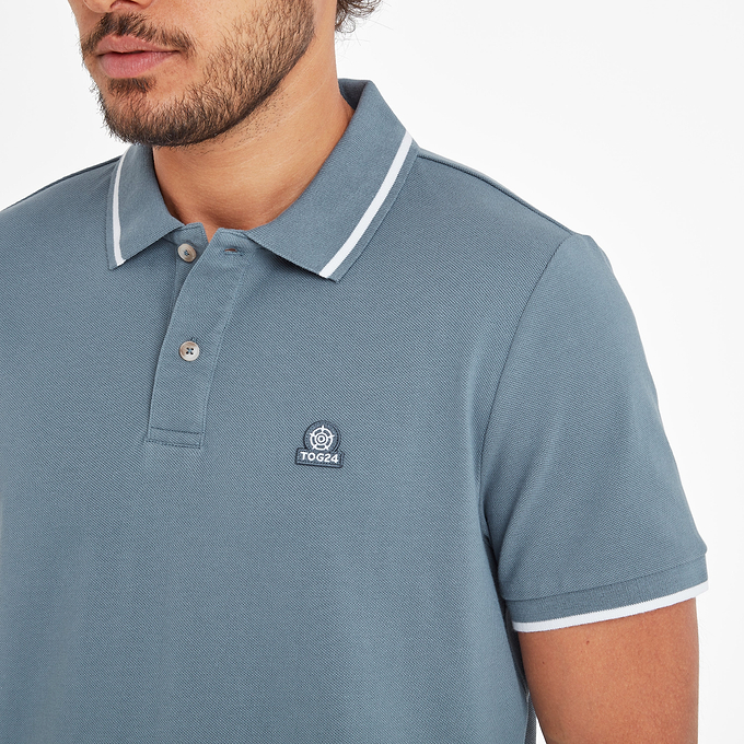 Binsoe Mens Polo Shirt - Blue Dolphin