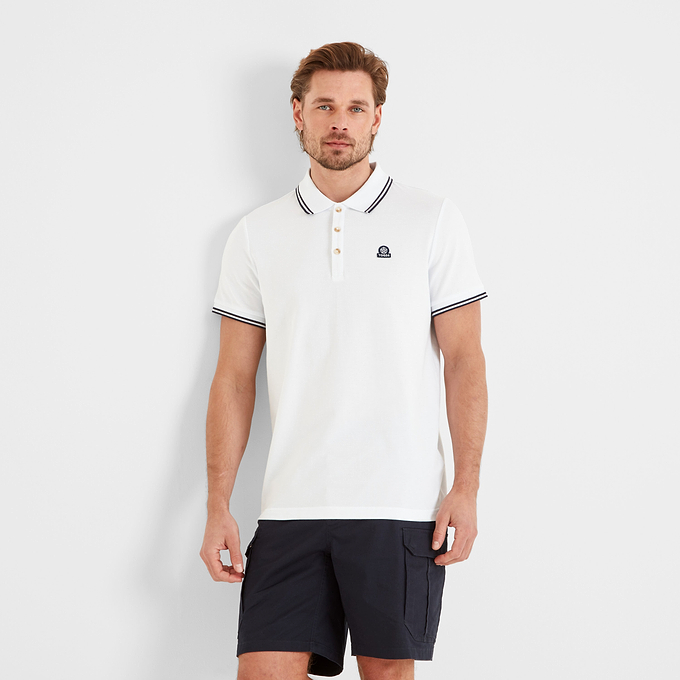 Biston Mens Polo Shirt - Optic White