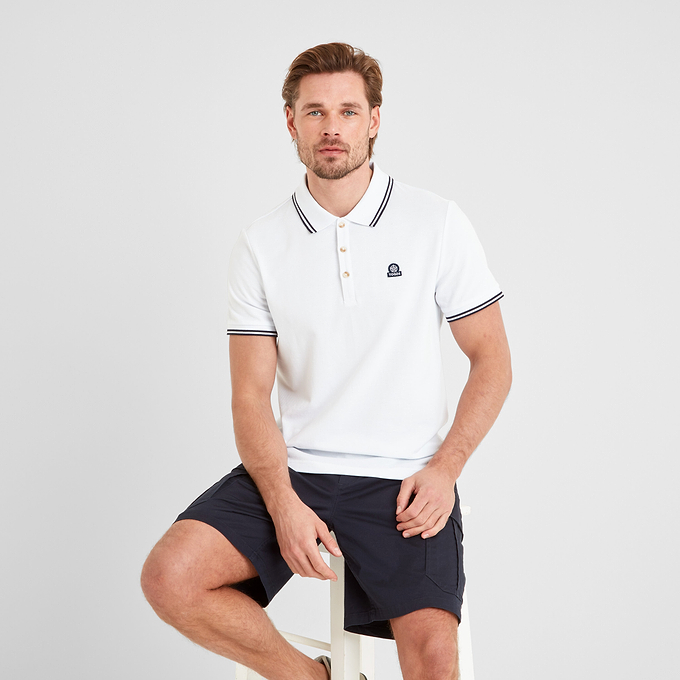 Biston Mens Polo Shirt - Optic White