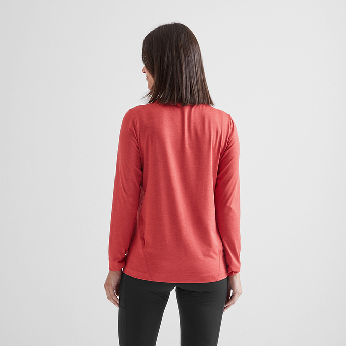 Blakely Womens Tech Long Sleeve Top - Cranberry Marl