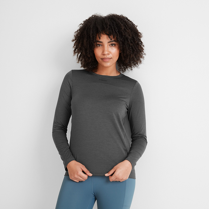 Blakely Womens Tech Long Sleeve Top - Dark Grey Marl