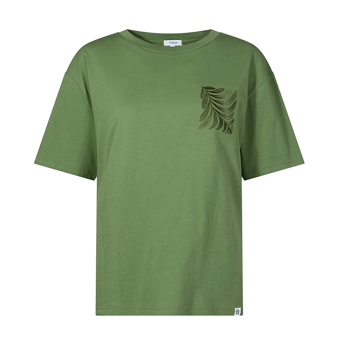 Botanical Womens Relaxed Fit Supersoft T-shirt - Dark Matcha