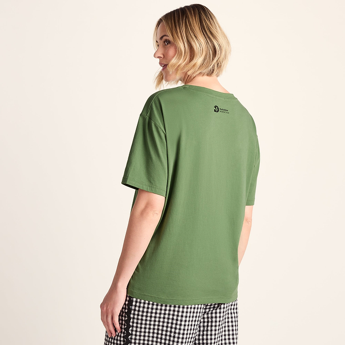 Botanical Womens Relaxed Fit Supersoft T-shirt - Dark Matcha