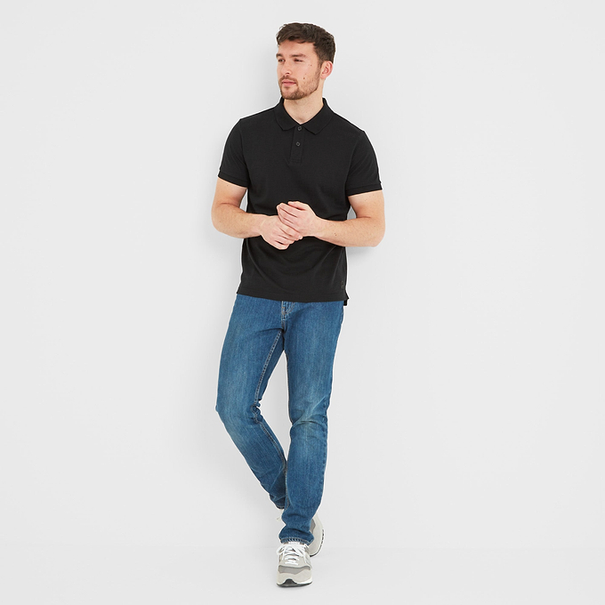Bower Mens Polo Shirt - Black