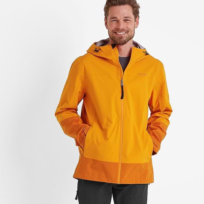 Orange Asics Wind Breaker Rain Jacket Mens Orange Windbreaker