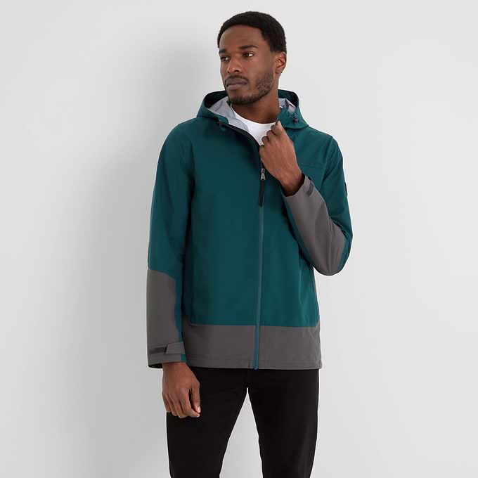 Bowston Mens Waterproof Jacket - Petrol Green