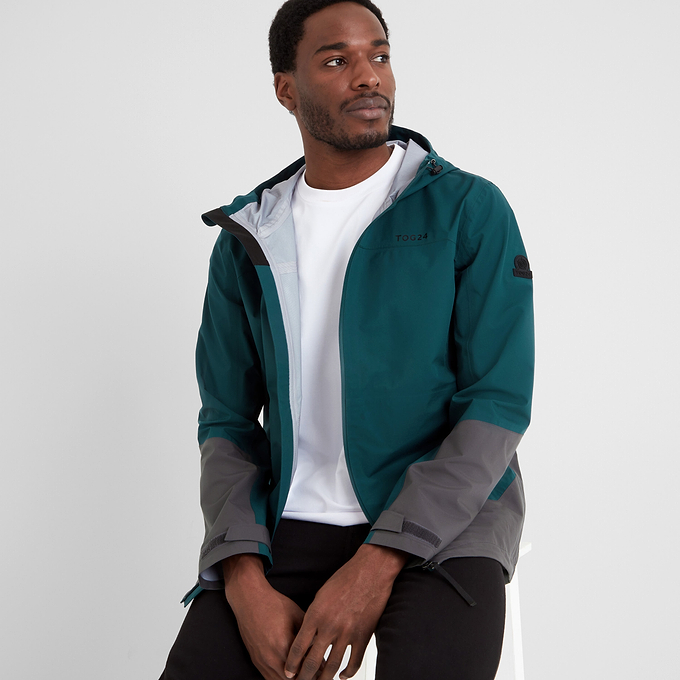 Bowston Mens Waterproof Jacket - Petrol Green