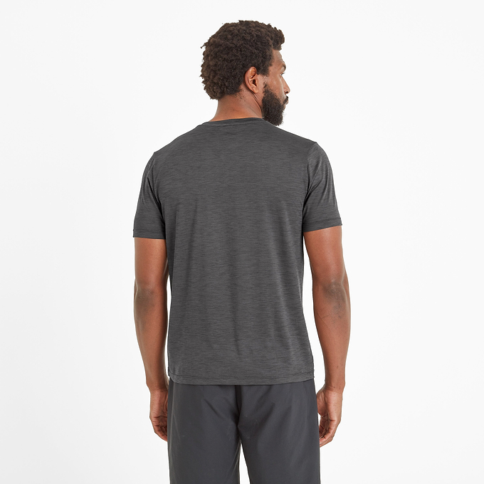 Boyton Mens Tech Short Sleeve Top - Black Marl