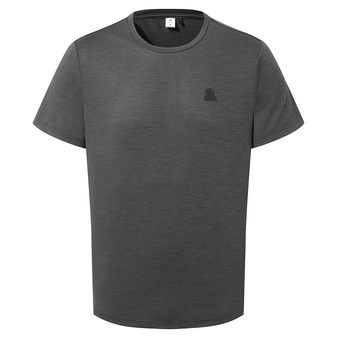 Boyton Mens Tech Short Sleeve Top - Black Marl