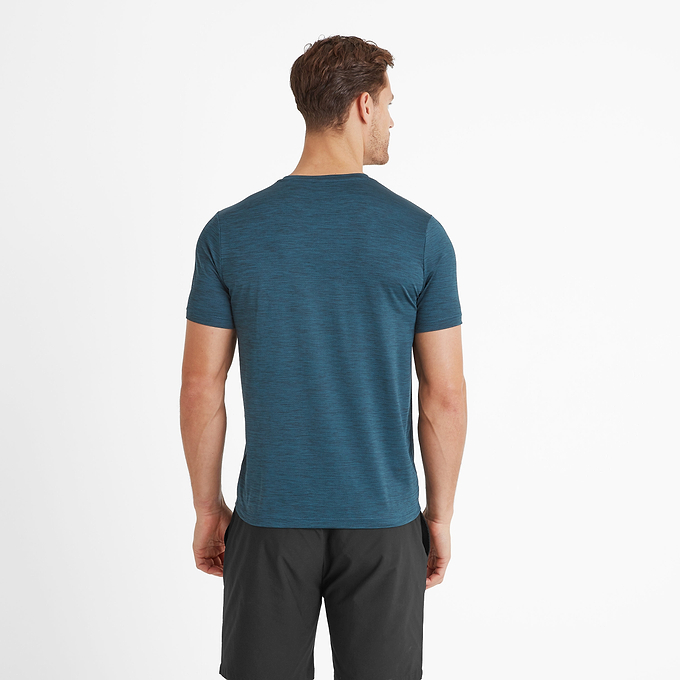 Boyton Mens Tech Short Sleeve Top - Petrol Green Marl