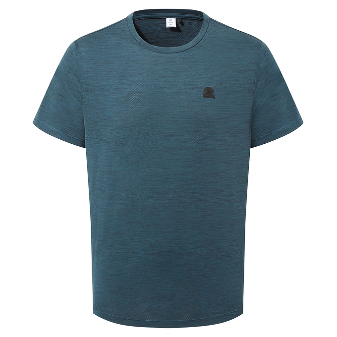 Boyton Mens Tech Short Sleeve Top - Petrol Green Marl