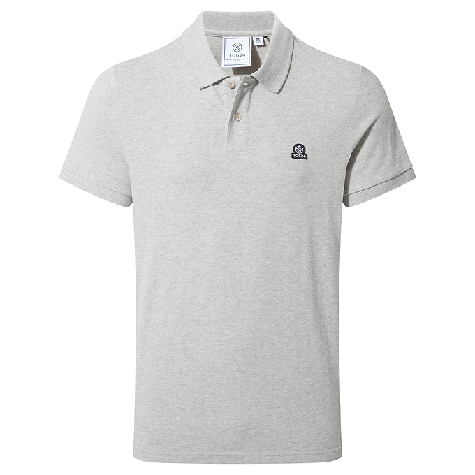 Braunton Mens Polo Shirt - Light Grey Marl