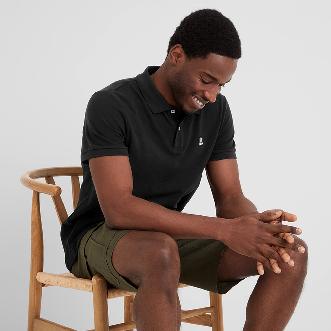 Braunton Mens Polo Shirt - Black