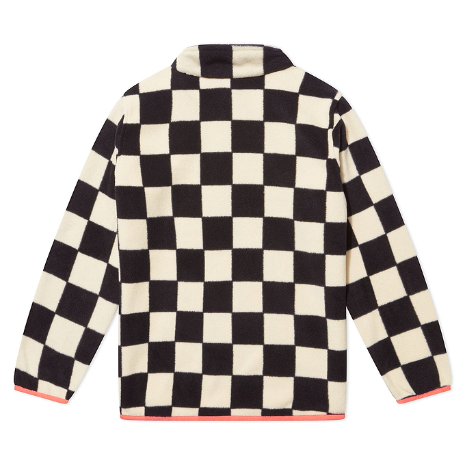Brecknock Kids Shaun the Sheep Fleece Zip Neck - Black Woolly Checkerboard