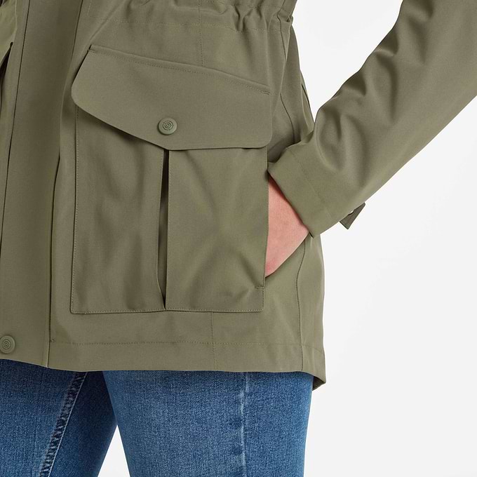 Burradon Womens Waterproof Jacket - Light Khaki