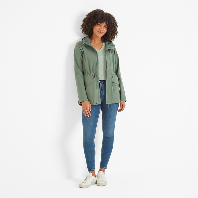 Burradon Womens Waterproof Jacket - Light Forest