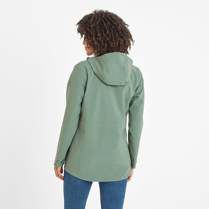 Burradon Womens Waterproof Jacket - Light Forest