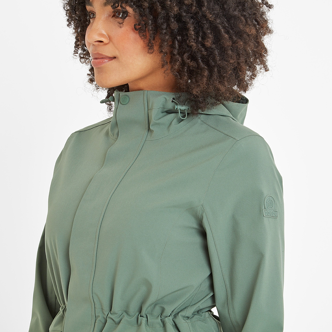 Burradon Womens Waterproof Jacket - Light Forest