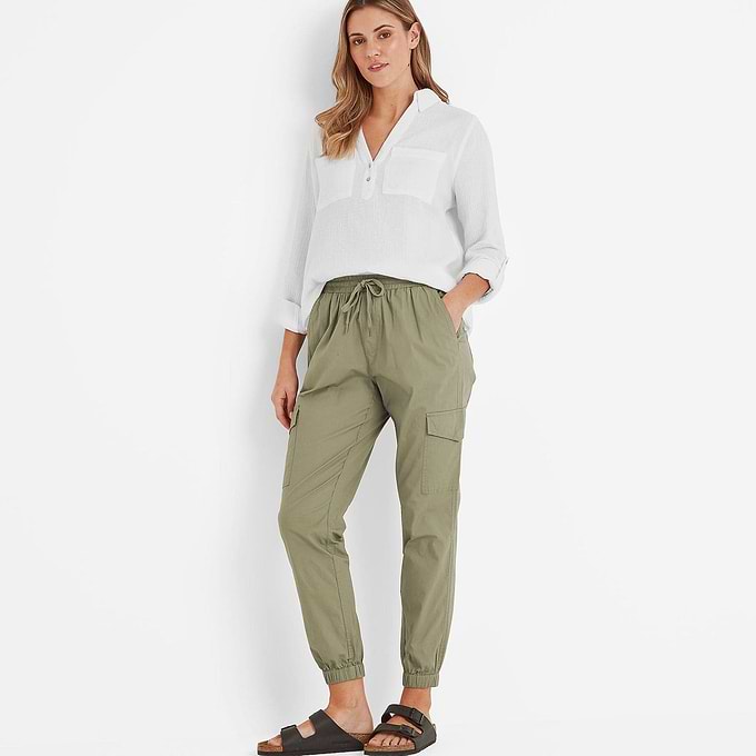 Cahill Womens Cargo Trousers - Sage Green