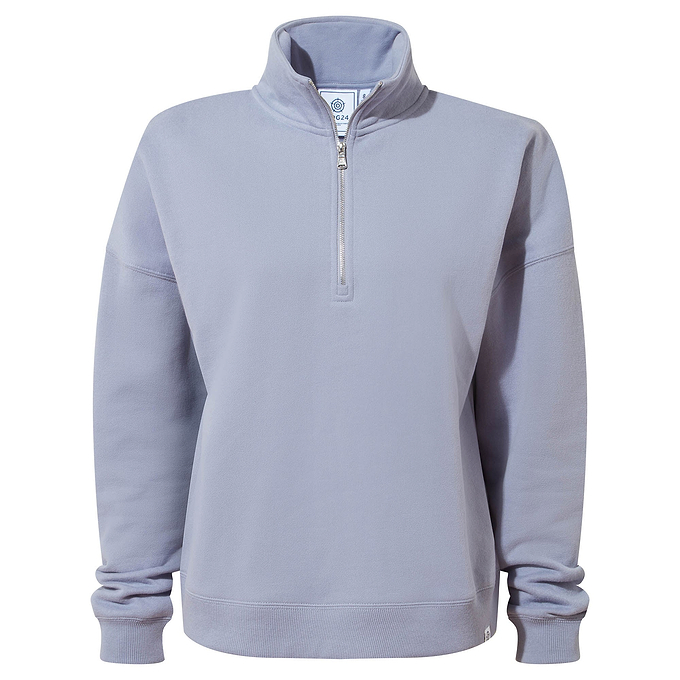Caldene Womens Quarter Zip Sweat - Faded Purple