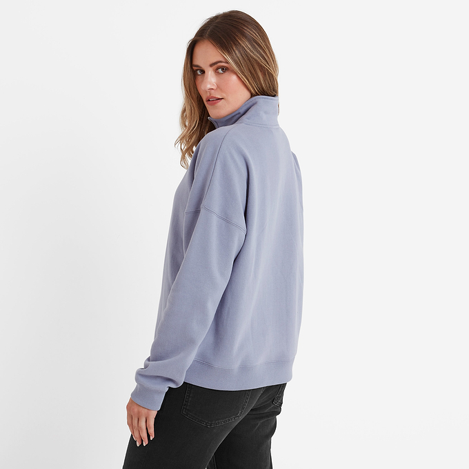 Caldene Womens Quarter Zip Sweat - Faded Purple