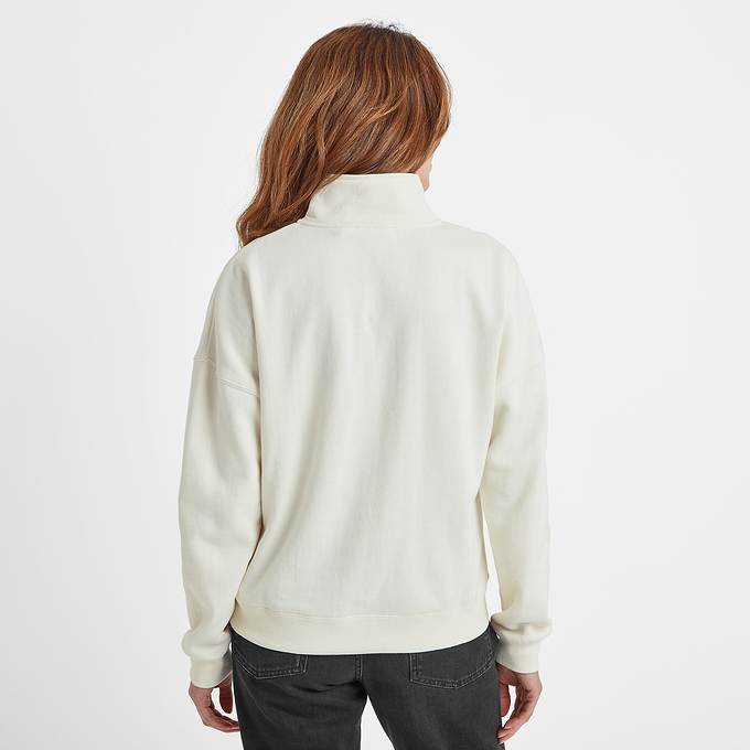 Caldene Womens Quarter Zip Sweat - Vanilla