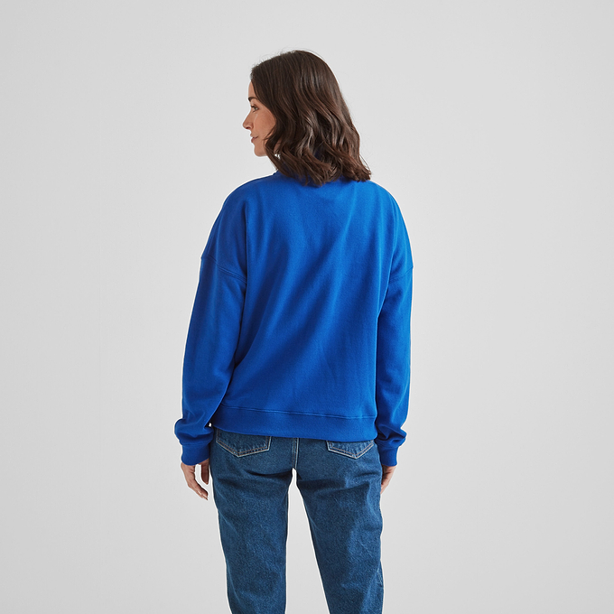 Caldene Womens Zip Neck Sweat - Ultra Marine Blue