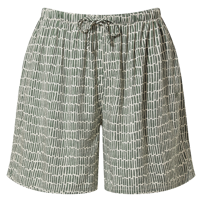 Callie Womens Shorts - Green Dash Print