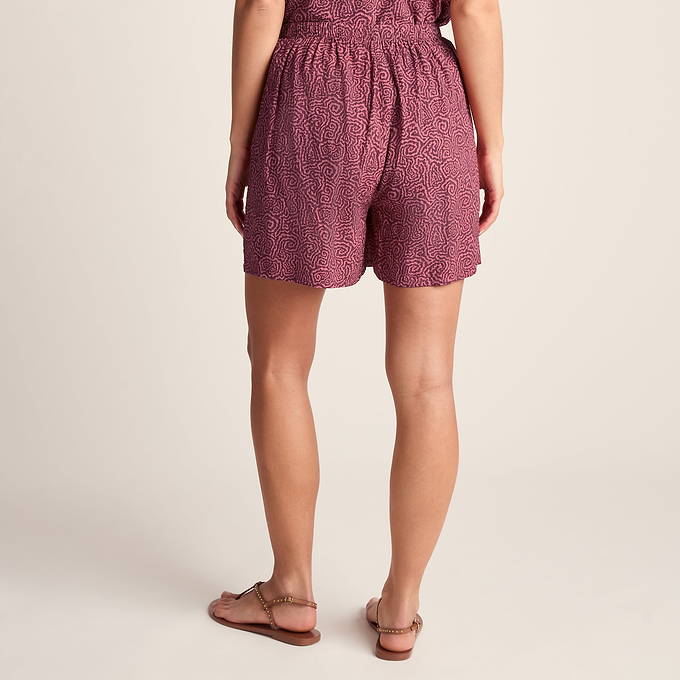 Callie Womens Ecoverse Shorts - Black Raspberry Wiggle Print