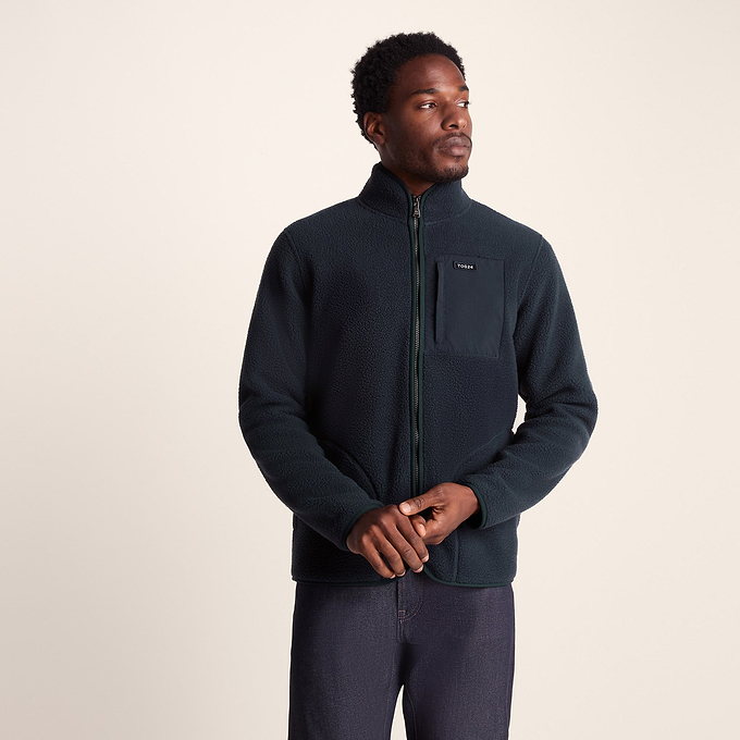 Cameron Mens Sherpa Fleece - Dark Indigo
