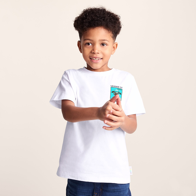 Cameroon Kids Shaun the Sheep T-Shirt - Optic White/Spearmint Green